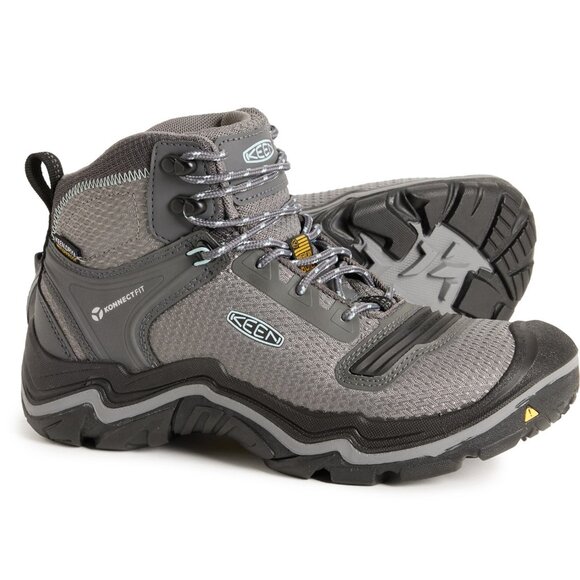 Keen Durand EVO Mid Waterproof Hiking Boots Women's Steel Grey / Cloud Blue - Picture 1 of 6